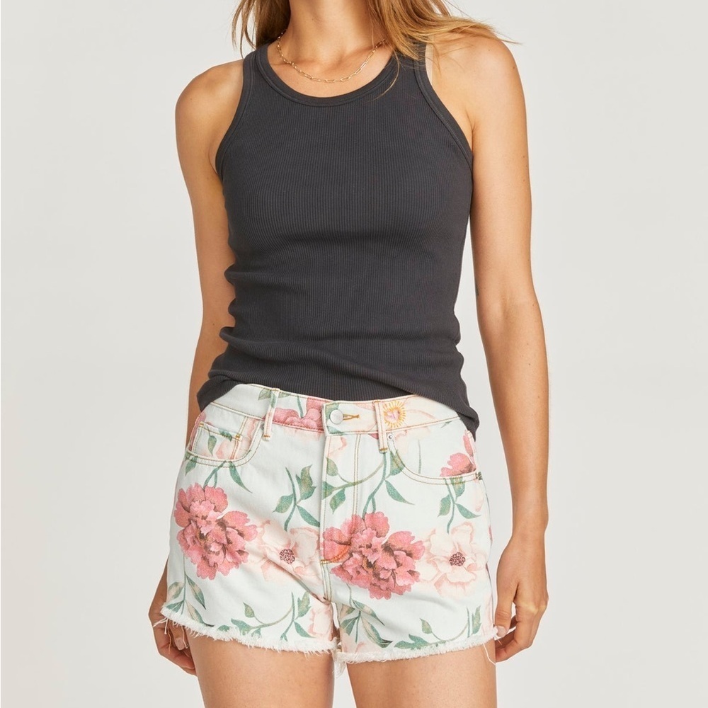 Driftwood Goldie- Masquerade Sky Cotton Shorts Size 29 SOLD OUT - Picture 2 of 11